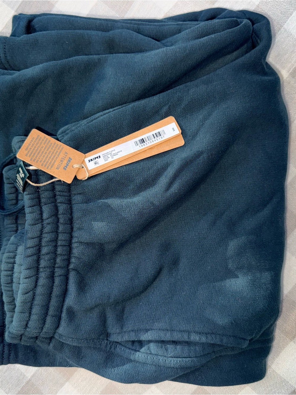 Skims Rare Vintage Fleece Oversize Straight Leg Sweatpants In Cypress green XS - Picture 3 of 4